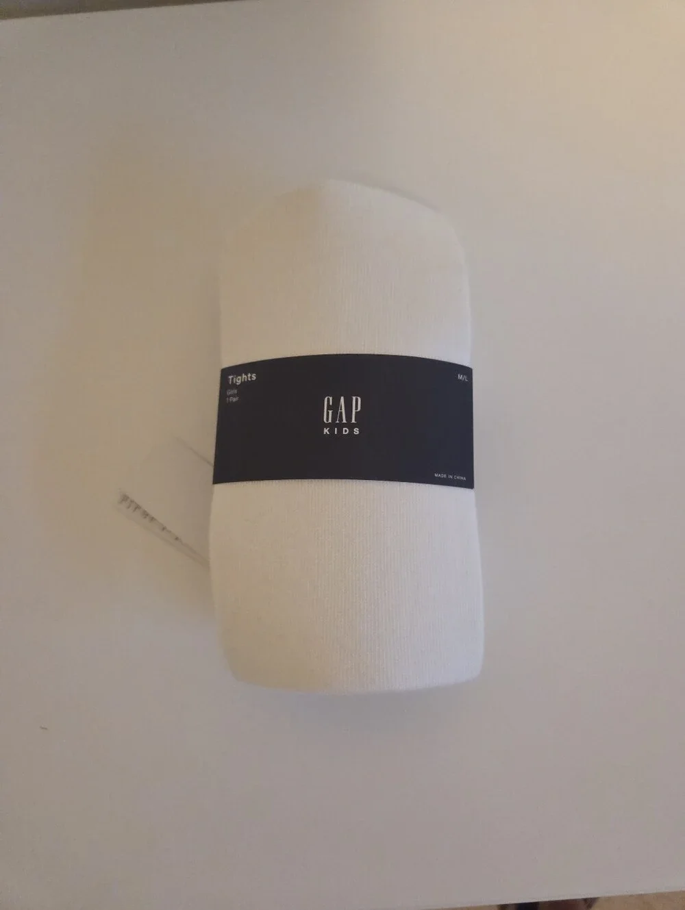 GAP Kids Girls’ Tights – White, Size M/L